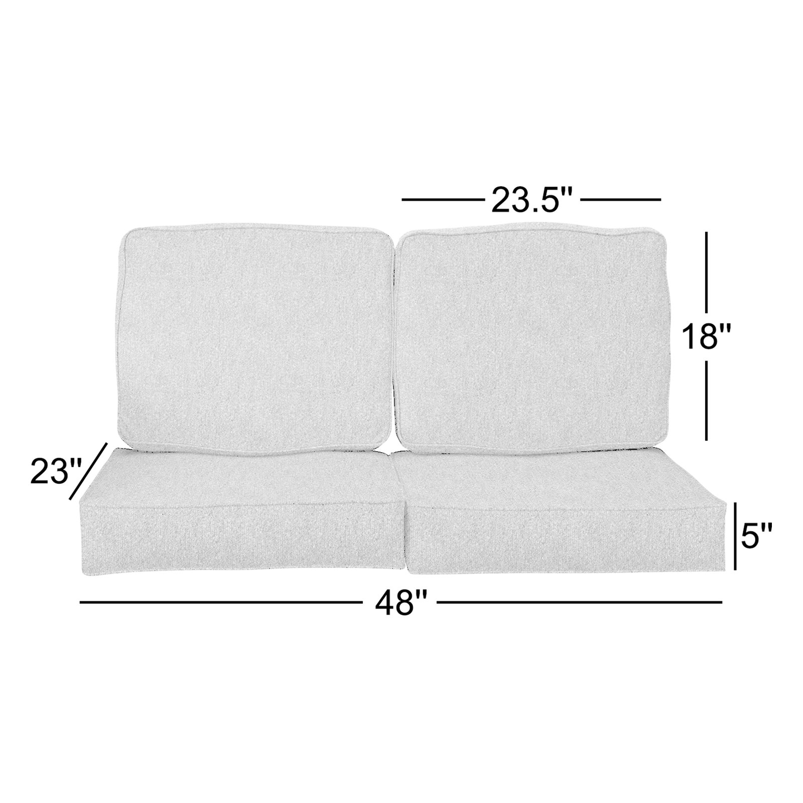 24" Sunbrella® Seat and Back Cushion, Improve Indigo Sunbrella®