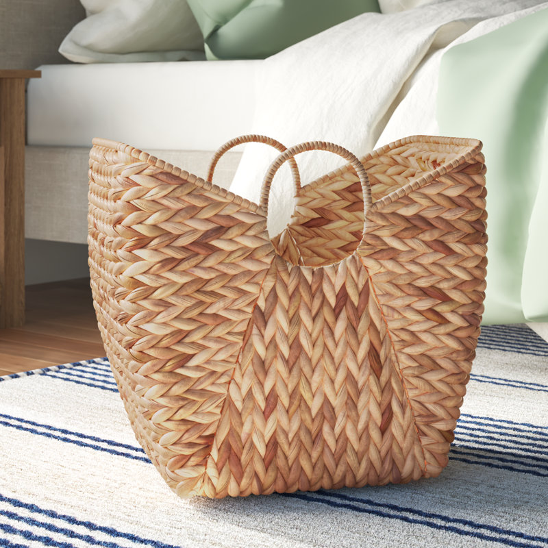 Panier à linge rond en osier