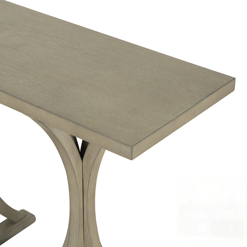 Console en bois 59,8 po, Gris