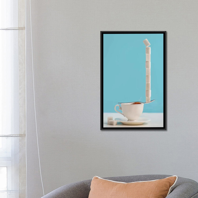 « doux tooth », reproduction d’impression sur toile, H 26 po x l 18 po x P 1,5 po, Toile avec cadre noir, Pas de tapis