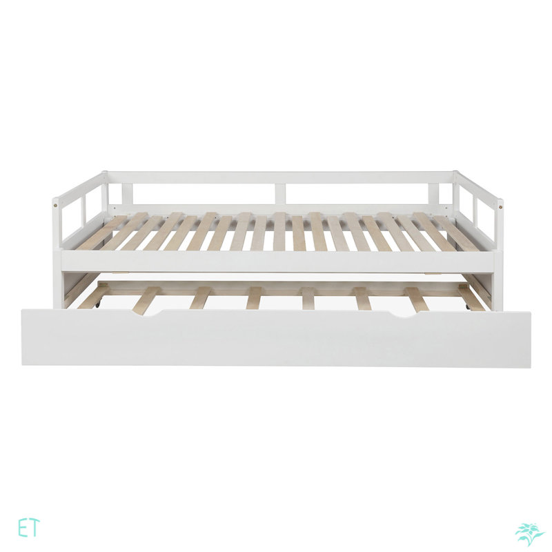 Extending Daybed With Trundle, Wooden Daybed With Trundle, White