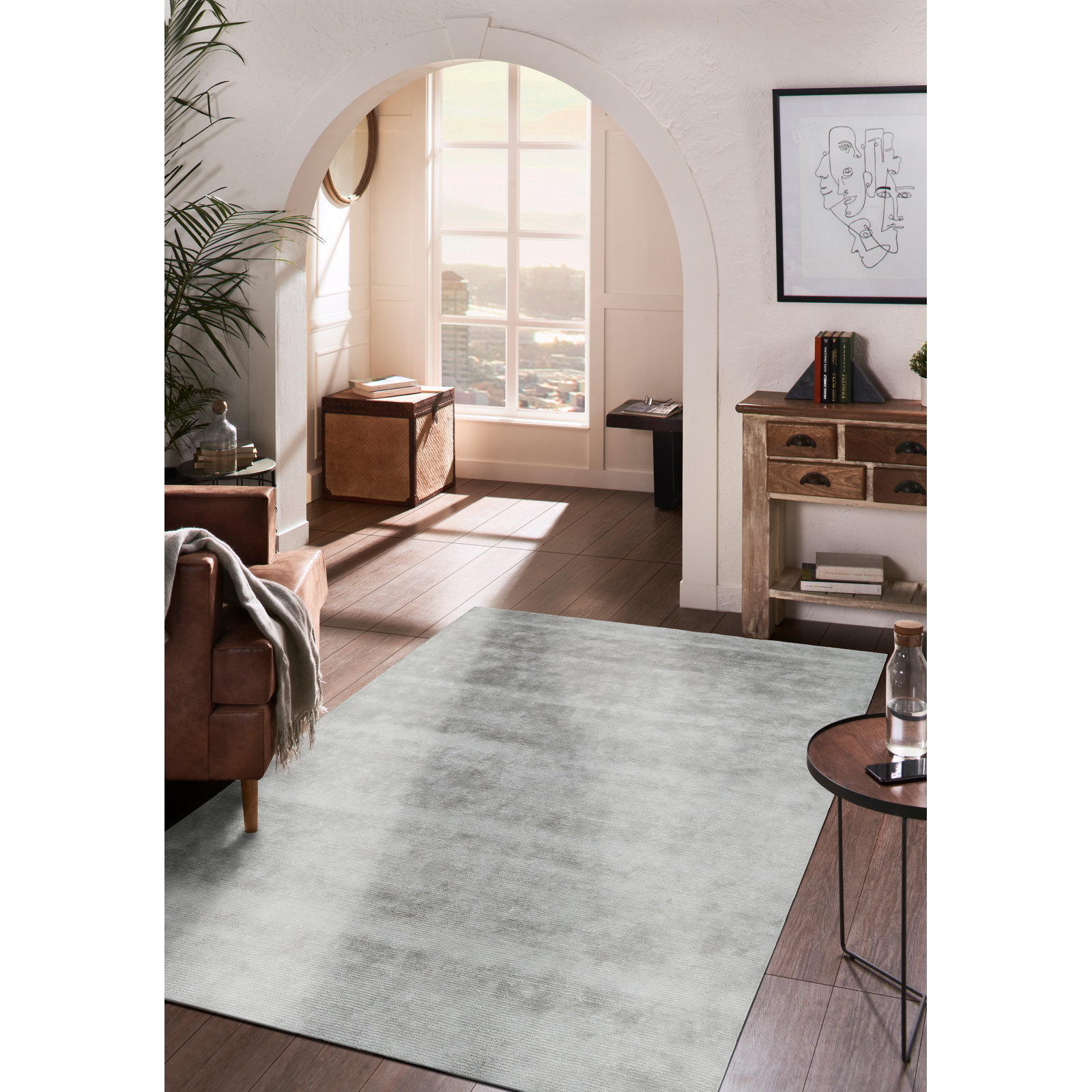 Cliona Hand-Tufted Jute Rug, Rectangle 6'x9'