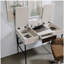 Bureau naturel et noir avec port USB