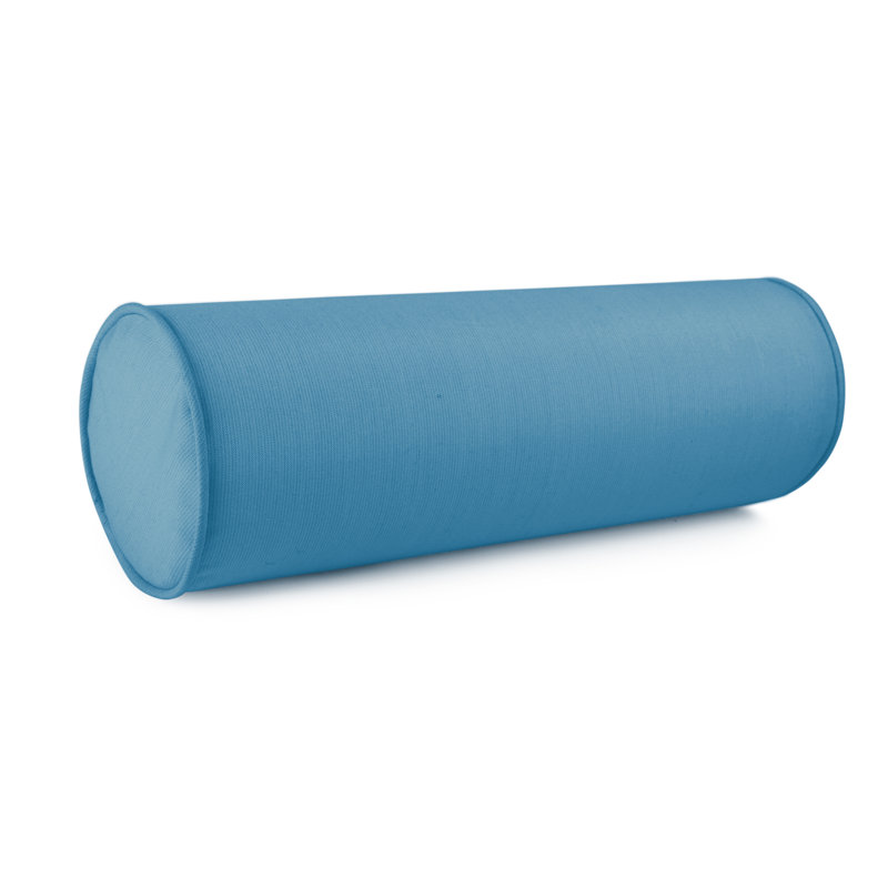 Austin Horn Classics Sunbrella Zippered Neck Roll Bolster, Peacock Blue