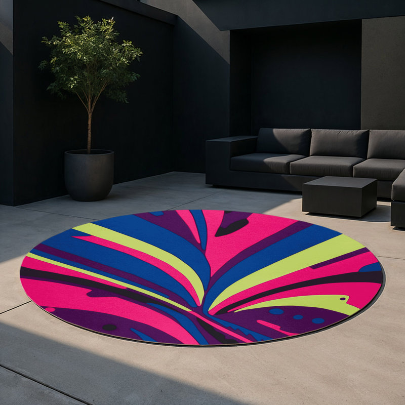 Tapis intérieur et extérieur Spectral Wave, Rond 5 pi