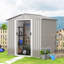 6ft. Wx 4ft. D Metal Garden Shed with Sliding Doors