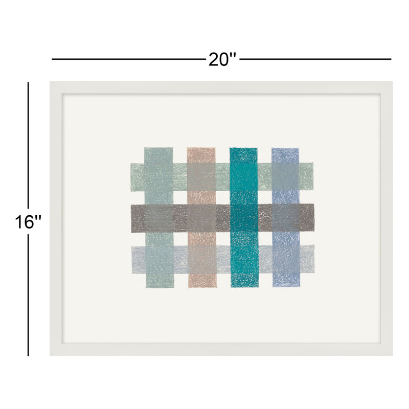 Untitled (Gridlock) No.3 By Beth James - Framed Wall Art, White Framed, 20" W x 16" H
