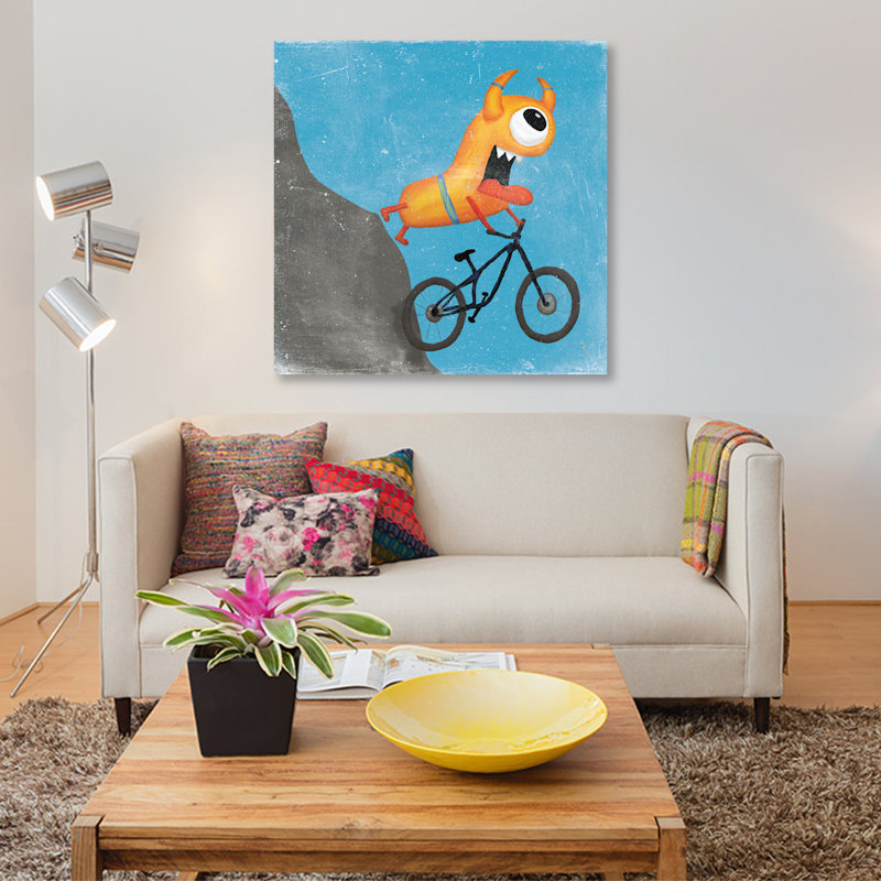 « xtreme monstres i », impression sur toile, H 12 po x l 12 po x P 1,5 po, Toile tendue, Pas de tapis