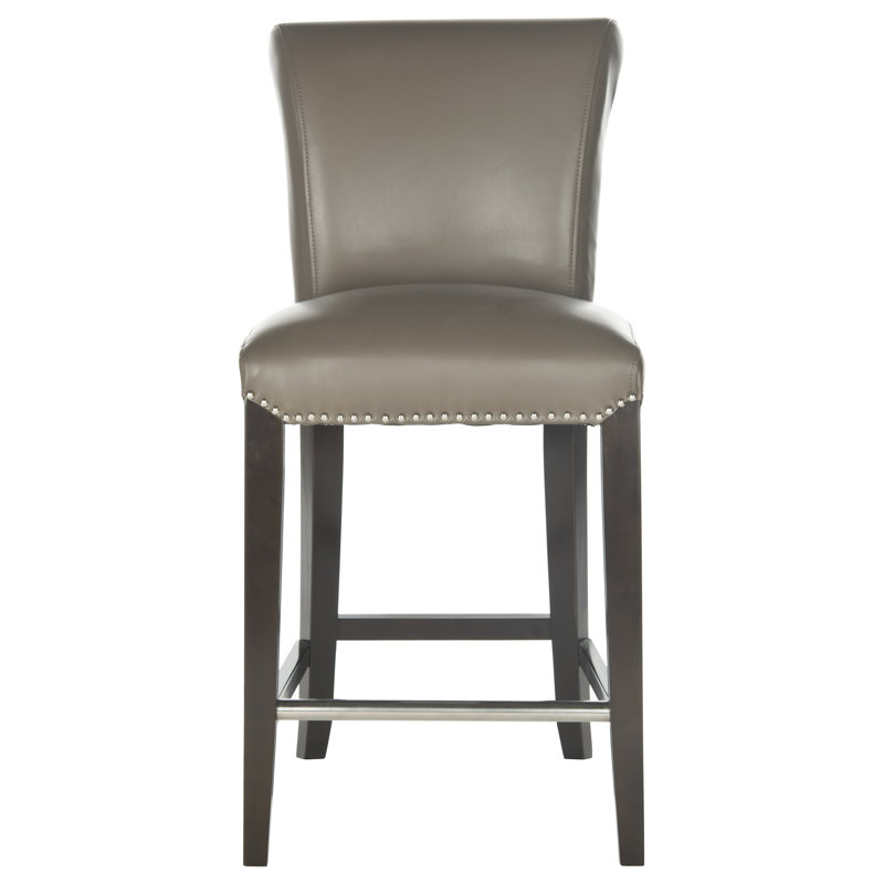 Tabouret de bar et de comptoir Aleshia, Petit tabouret (siège d'une hauteur de 22,60 po), Brun
