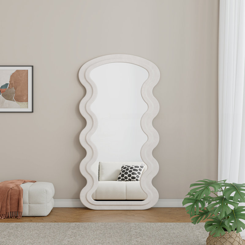 Miroir blanc crème