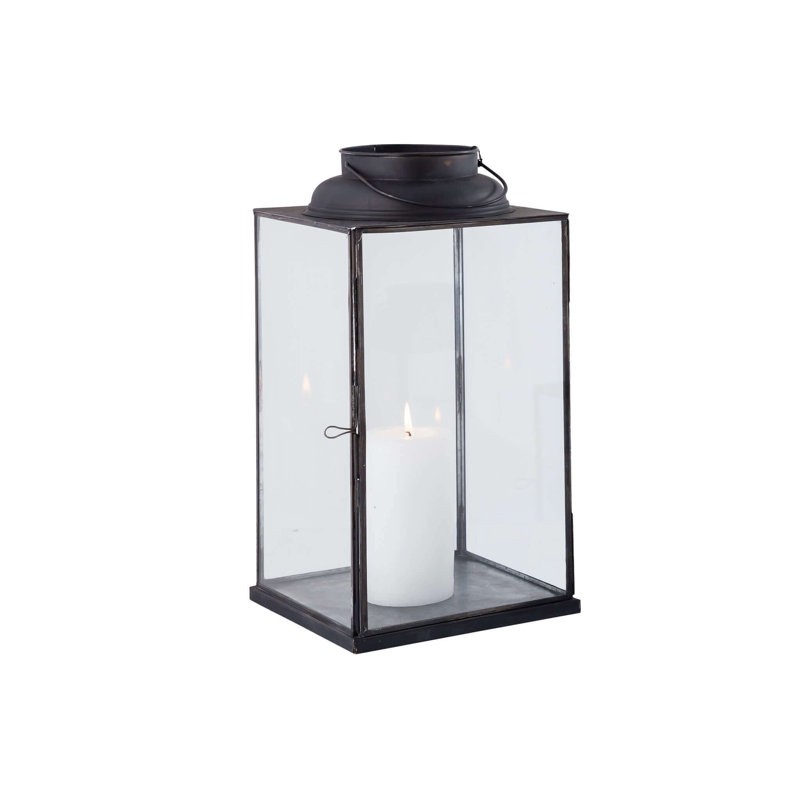 Glass Wall Lantern, 25cm H x 15cm W x 15cm D