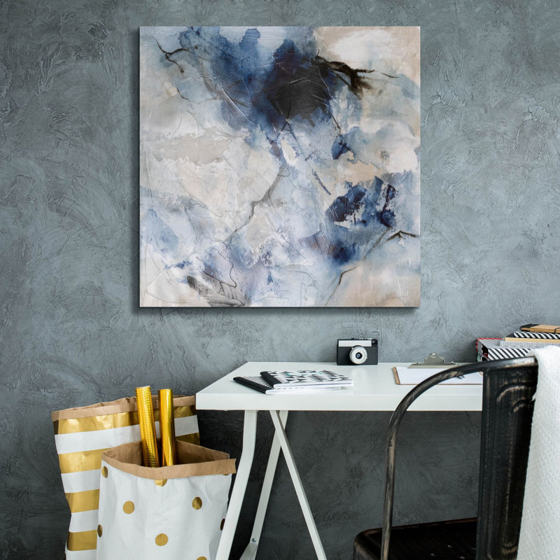 Toile épique Graffiti «Fragments Of A Distant Tide 1» par Melissa Wang, 26 po x 26 po, H 26 po x l 26 po