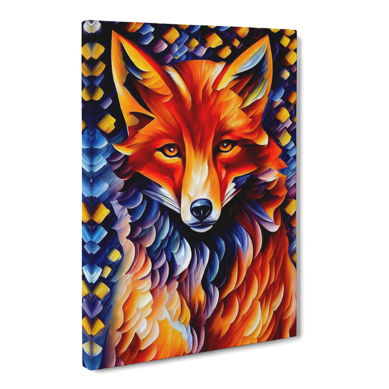 Fox In Colour - Wrapped Canvas, 76cm H x 50cm W x 3cm D