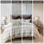 Ensemble d'édredon en jacquard de coton ivoire / gris anthracite pour une chambre de ferme-122938033