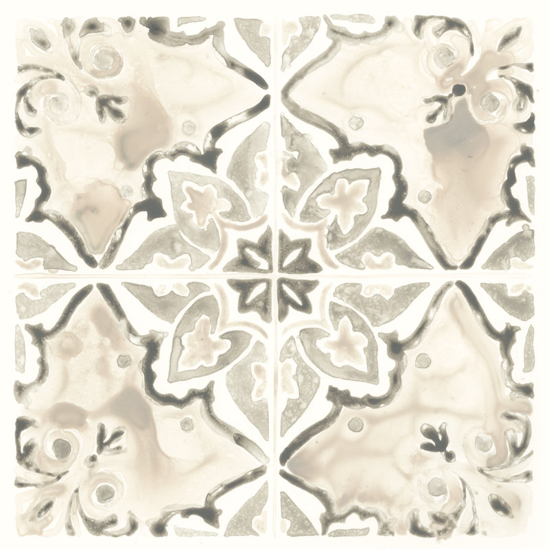 Monochrome Motif I by June Erica Vess - Wrapped Canvas Painting, 76cm H x 76cm W
