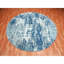Tapis rond en soie et laine noués à la main 9 pi x 9 pi à motif abstrait 2D7508BEF06A4081AEDBDCDE8768AB42
