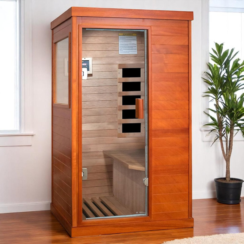 Far Infrared Sauna With 2 Bluetooth Speakers And 1 LED Reading Light For Indoor Use