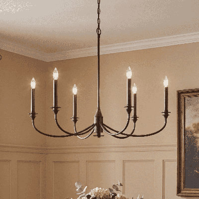 Bravelle 6-Light Chandelier in Mediterranean Bronze