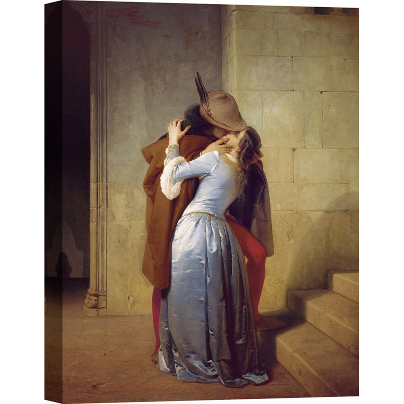 The Kiss by Francesco Hayez - Wrapped Canvas Print, 100cm H x 70cm W x 4cm D