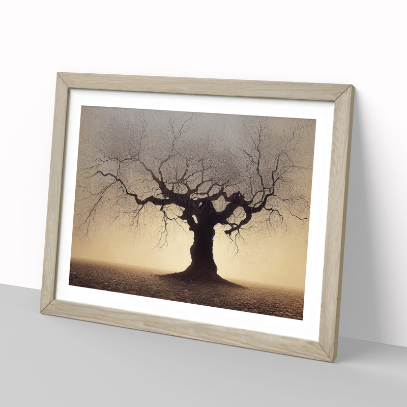 Magical Tree - Framed Print, 25cm H x 34cm W x 2cm D, Oak