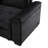 L-Shape Corner With Charge & Hidden Space, Black Sectional -Bed Armrest Storage , Fabric-672649312