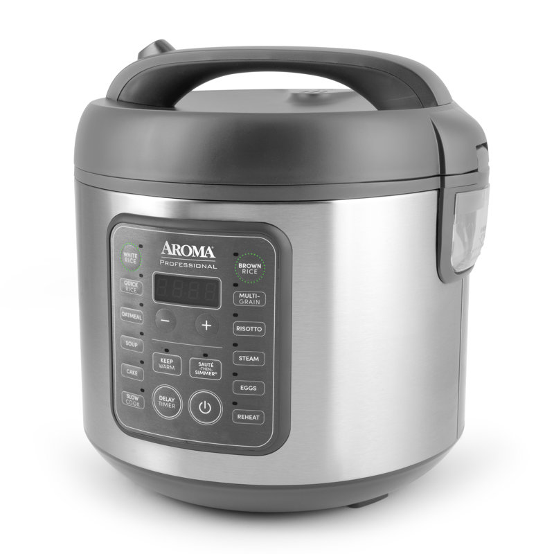 Stainless Steel 10-Cup Digital Rice Cooker with Steamer