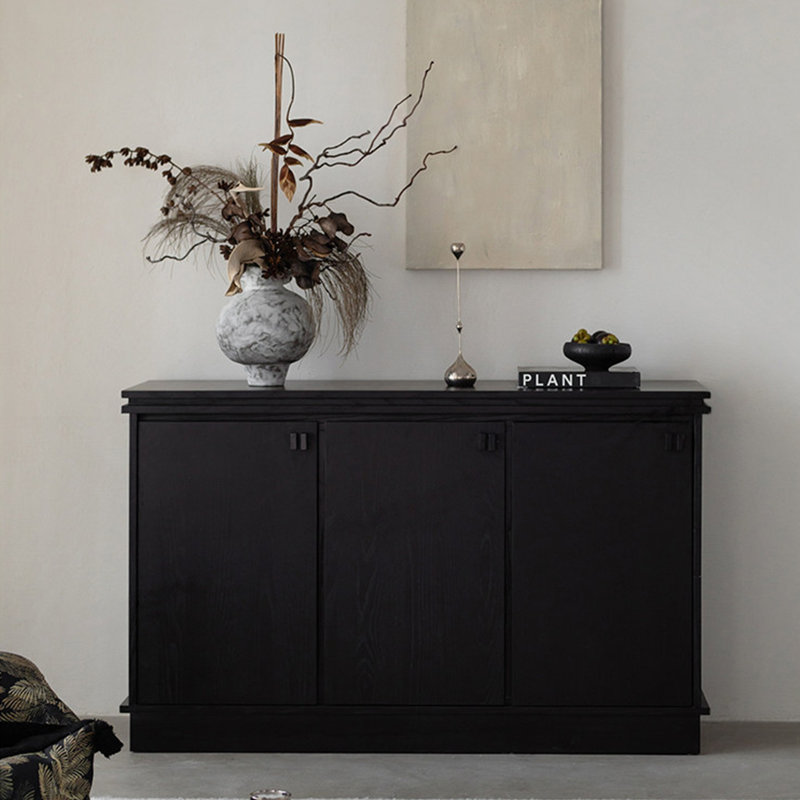 Armoire d'entrée simple et moderne, Noir