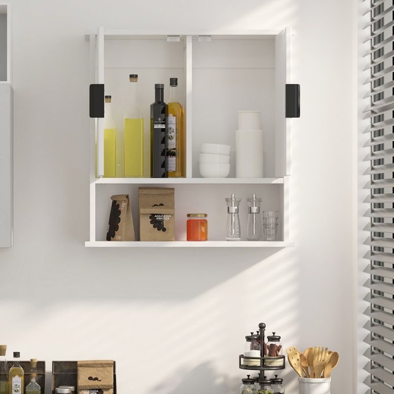 Wall-Mounted Bathroom Cabinet Medicine Cabinet, White