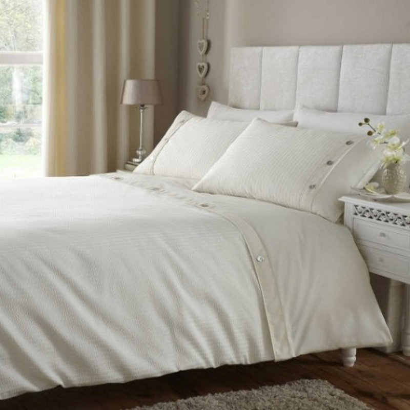 Kinsley Solid Colour Duvet Cover Set with Pillowcases, King Duvet Cover + 2 Standard Pillowcases