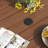 Melisent Round Metal Outdoor Dining Table With Umbrella Hole , 40.6'' in. W 40.6'' in. D-771959007