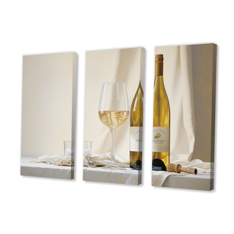 Chardonnays Charm - ensemble d'art sur toile vin, H 40 po x l 60 po