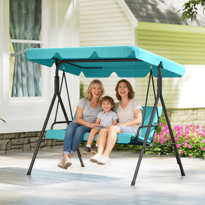 3 Person Porch Swing with Canopy