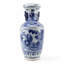 Blue and White Tall Vase with Handles