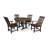 POLYWOOD Vineyard 5-Piece Round Dining Set with Trestle Legs-29563442