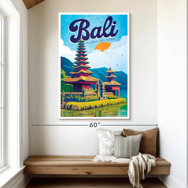 Bali Bali, affiche rétro, H 51 po x l 34 po