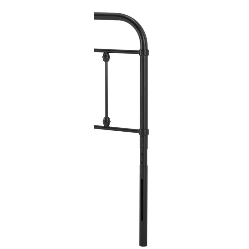 Ellen Classic Metal Headboard, Queen, Black