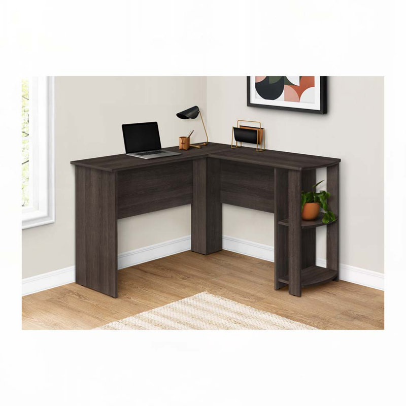 Bureau d'ordinateur en L Home Office, Chêne