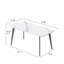 Modern Rectangular 64.46" Dining Table With Sintered Stone And Dark Grey Metal Legs, Stable, - Scratch, Heat Easy To Clean-391841758