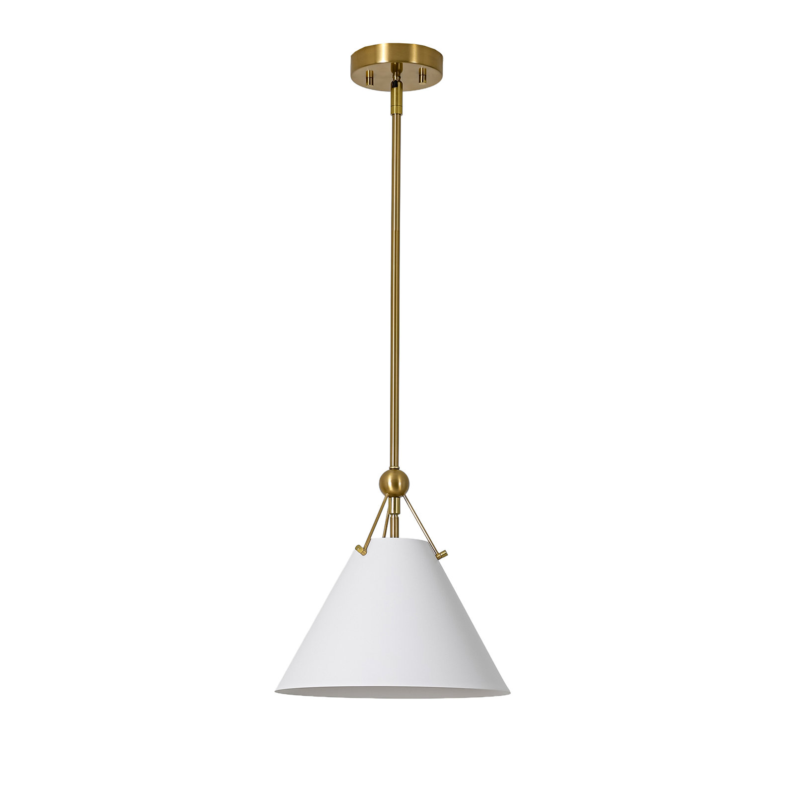 Rome Single Light Pendant, White