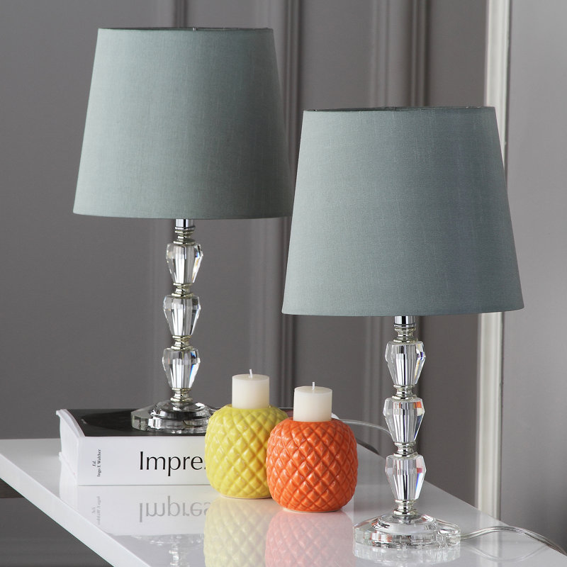 Keya Crystal Table Lamp, Green