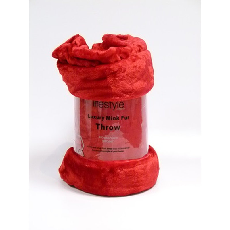Awudi Throw Blanket, Red, W200 x L230cm
