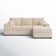 Alden 100'' Upholstered L shape Sectional with Convertible Chaise