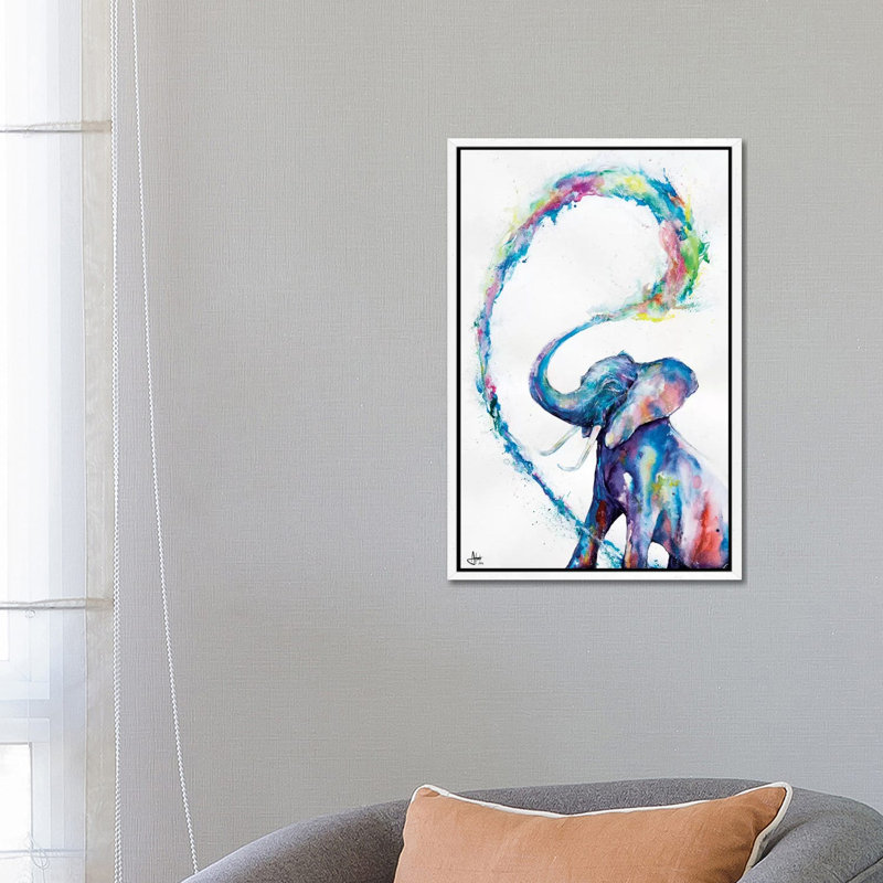 Veris 1 Piece Wall Art on Canvas, 66.04 cm H x 45.72 cm W, White Framed