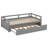 Twin Size Extendable Daybed With Trundle Beds, Wood Daybed Frame With Pull Out Trundle, Twin To King Design Extending Daybed-1055174271