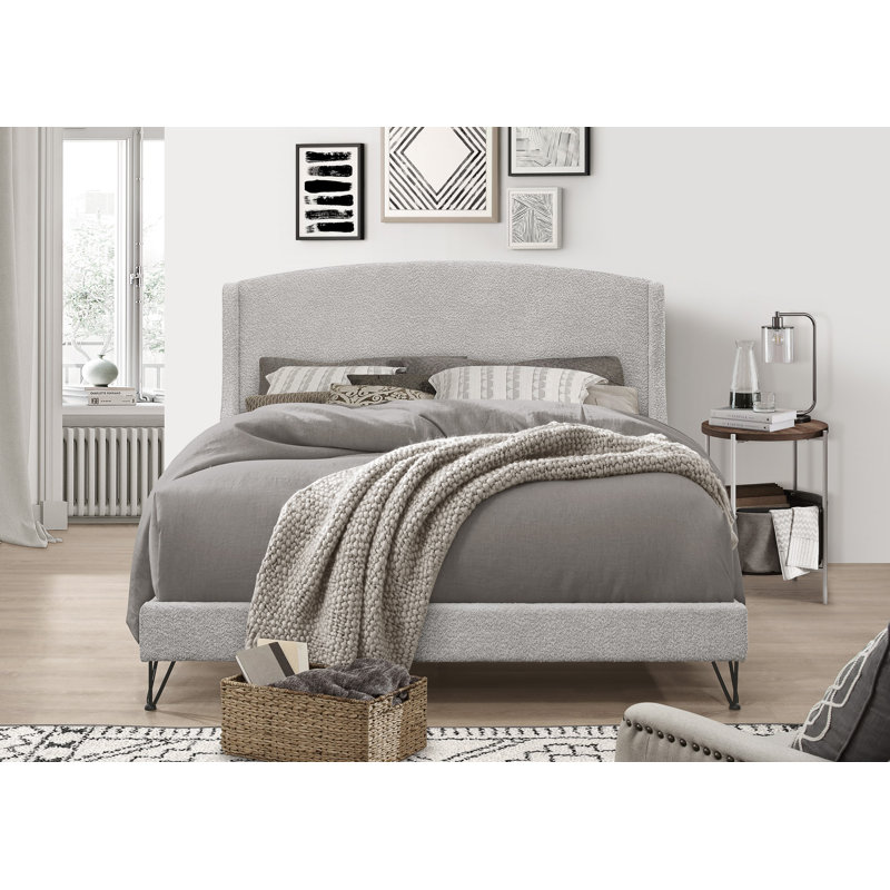 Appolinaire Upholstered Wingback Bed, Queen