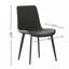Ensemble de chaises de salle à manger rembourrées en similicuir avec dossier, 4 pieds en métal-1996588670