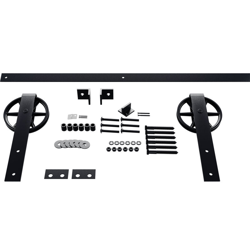 Ensemble de quincaillerie pour porte de grange standard Premium, Gris foncé, 60 po