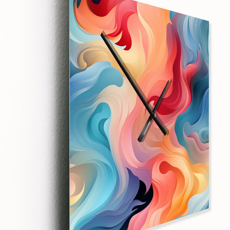 Jaramy - Horloge murale abstraite, H 32 po x l 16 po x P 1 po