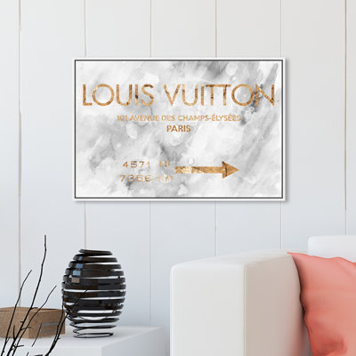 Parisian Road Sign II - art textuel sur toile