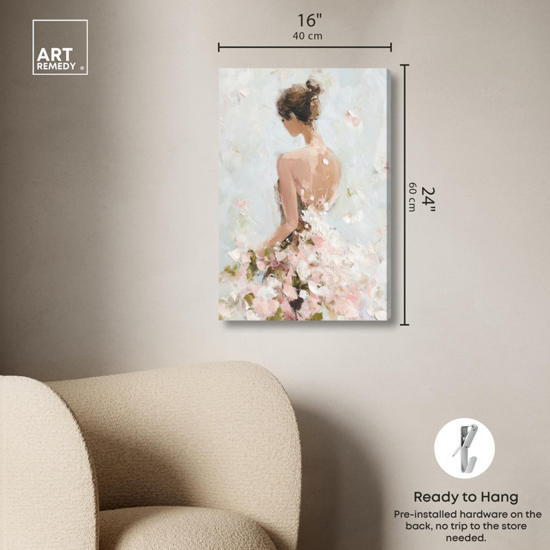 «Cloud Dress II», reproduction d'art sur toile par Art Remedy, Toile tendue avec châssis, H 24 po x l 16 po